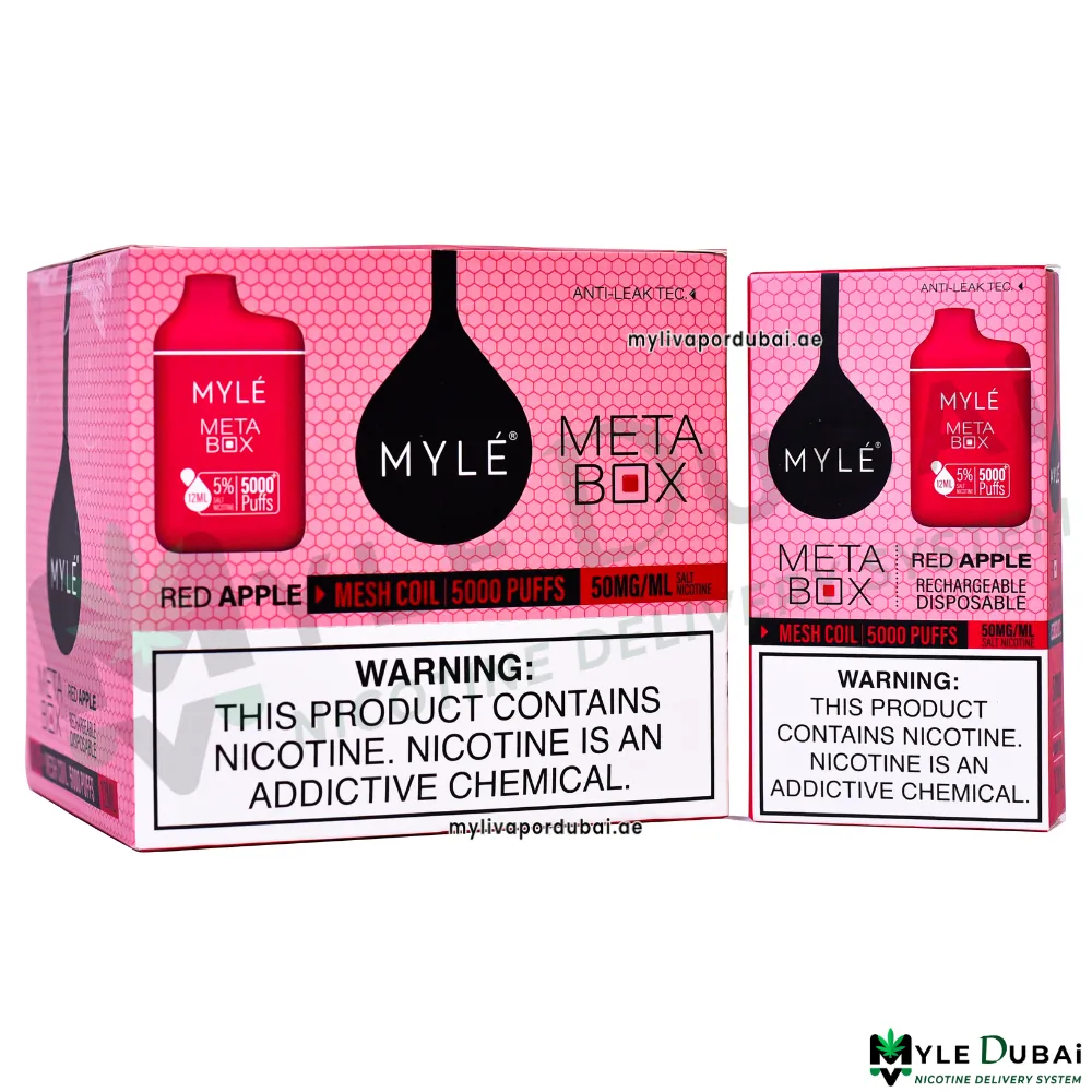Myle Meta Box Red Apple Disposable Device
