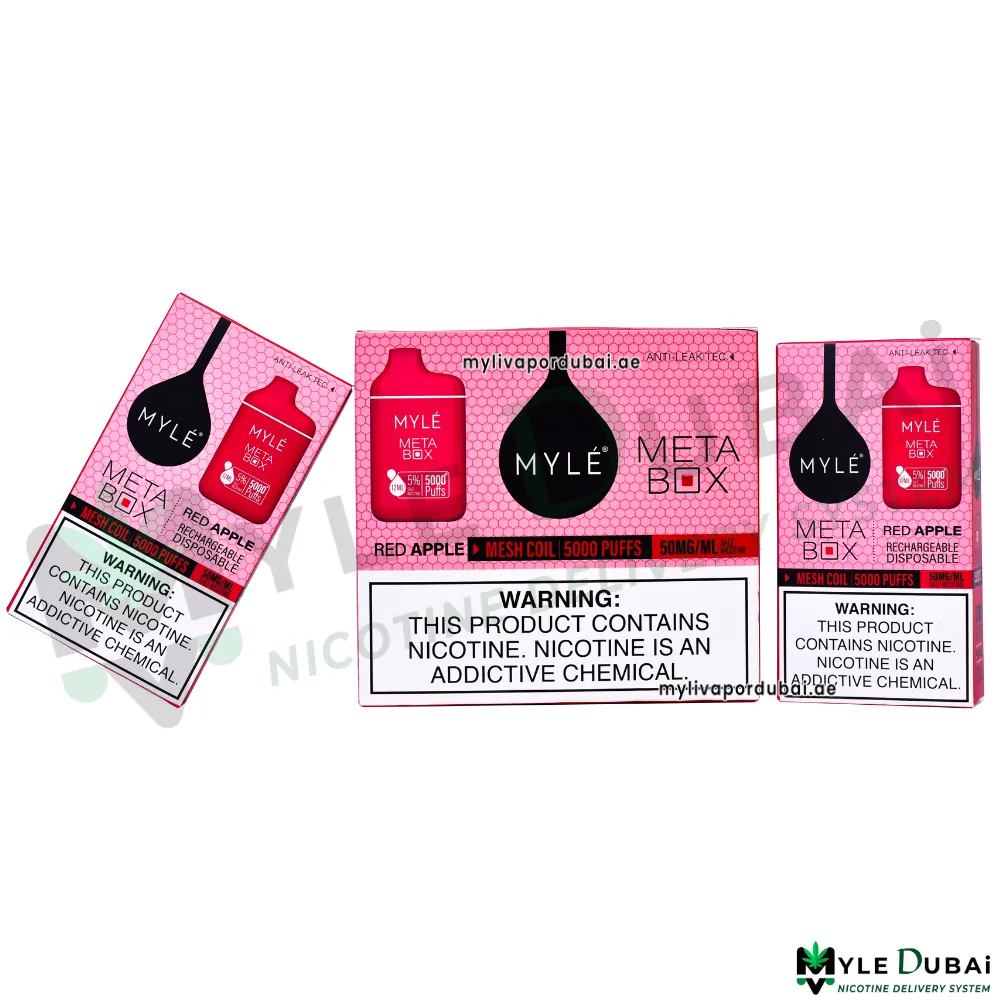 Myle Meta Box Red Apple Disposable Device